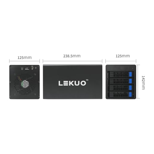 Caja externa USB 4.0 40Gbps con 4 bahías SATA y 1 M.2 NVMe miniatura 2