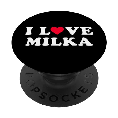 I Love Milka Matching Girlfriend & Novio Milka Nombre PopSockets PopGrip Intercambiable
