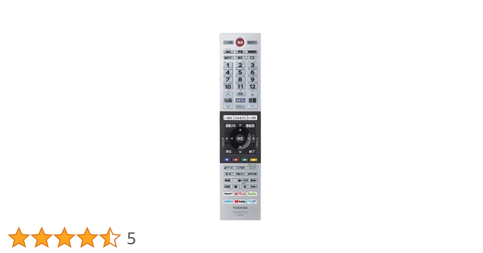 Amazon | 東芝純正パーツ テレビ用リモコン CT-90491 M540X