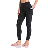 Colorfulkoala Women's High Waisted Yoga Pants 7/8 Length Leggings with Pockets (S, Deep Grey Splinter Camo)