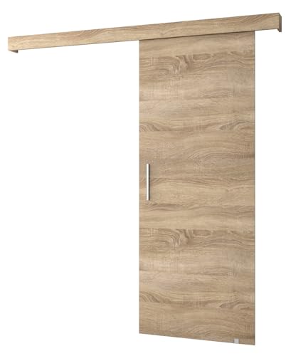 Schiebetür Komplettset - Schiebetürsystem Salwador 1 - Schiebetüren - Trennwände - Raumteiler - Innentüren, Tür 90 x 204 cm - Schiebetür Schiene - Zimmertür mit Schiebetür Griff - Saloontür