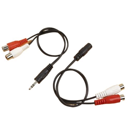 Cable Auxiliar 3.5mm a 2 RCA Stereo Y Splitter miniatura 5