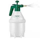 Garden Pump Sprayer, Handheld Bottle Mist Water Sprayer, Hand Pressure Home Cleaning Plant Lawn Sprayer w/ Safety Valve & Adjustable Bronze Nozzle, 1 Liter/1 QT/.26 Gallon/34 Ounces/1000 ml –By Rampro