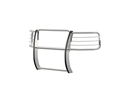 Image of Black Horse Grille Brush Bumper Guard Modular Stainless Steel Compatible with 2014-2018 Chevrolet Silverado 1500-17GT27MSS