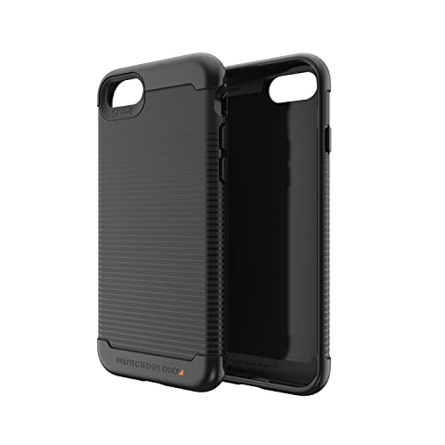 Gear 4 ZAGG Havana 702009625 Coque Havana pour iPhone SE 2022/SE (2ème génération) et iPhone 8/7/6 – Protection avancée Contre Les Chocs, Technologie D3O intégrée, Dessus renforcé, Bas, Coins, Noir