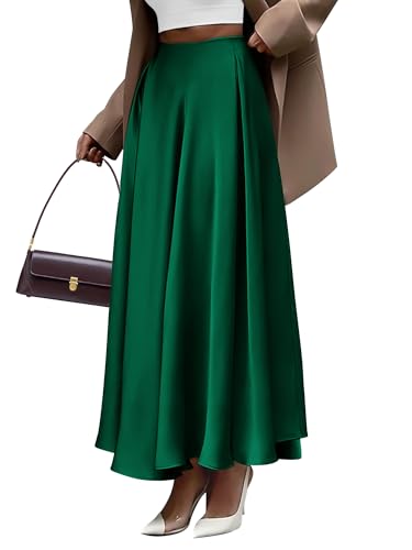 BTFBM Satin Skirts for Women Summer 2026 Elegant Flowy A-Line