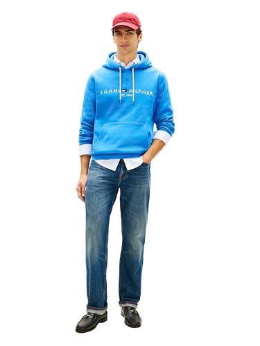 Image of Tommy Hilfiger Men's Medium Weight Fleece Hoodie Sweatshirt With Embroidered Logo, Also Available in Big & Tall