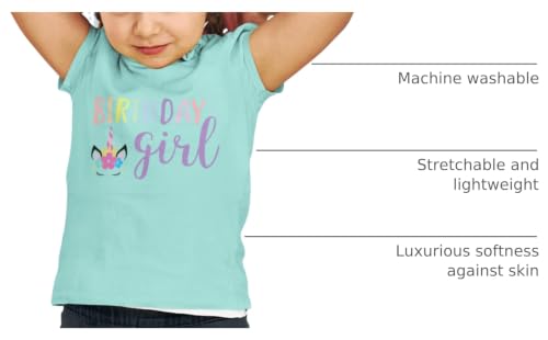 Image of Unicorn Mermaid Birthday Girl Shirt - Casual T-Shirt Top Tee