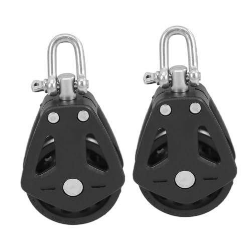 Fenical Double Pulley Block Nylon and Stainless Steel with Swivel Bearing 2pcs and Enhances Vessel Performance Reduces Friction Resistance for Marine