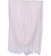 LMVERNA Women Solid Color Scarfs Large Long Lightweight Fringed Headscarf Linen Sheer Shawl Wrap