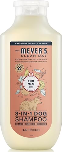 Image of MRS. MEYER'S Clean Day 3 in 1 Dog Shampoo, White Peach Scent, 14oz