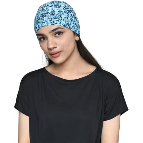 SAKUCHI Chemo Printed Sleep Cap Women's Bamboo Soft Headwear Hats Cancer Hair Loss Cap… Sea Green Cover