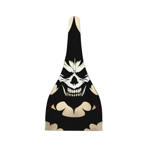 Newborn Baby Hat, Devil Satan Print Soft Top Knot Beanie Cap, Cute Baby Headwear for 0-6 Months Black2