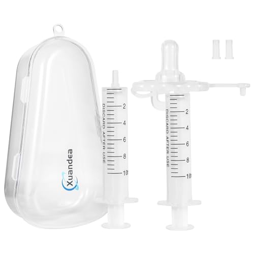 Image of Xuandea Pacifier and Liquid Baby Medicine Dispenser with Oral Syringe,Baby Essentials Medicine Pacifier Dispenser Infant