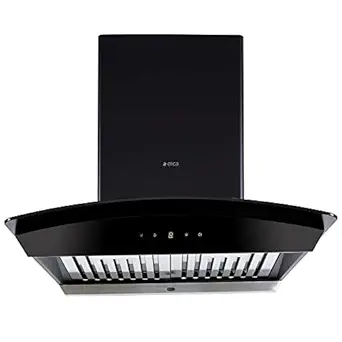 Elica 60 cm 1200 m3/hr Auto Clean Chimney (WDAT HAC 60 NERO, 2 Baffle Filters, Touch Control, Black)