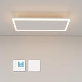 byecold Infrared Panel Heater Built-in Thermostat, Ceiling Infrared Heater with LED Light, Remote Control with Timer, Energy Efficient Far Infrared Heater Indoor - 1150W