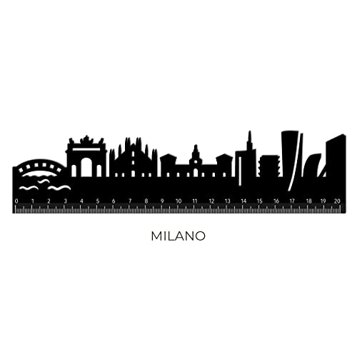 Legami Follow The Skyline - Righello, 20 Cm, Nero (Milano)