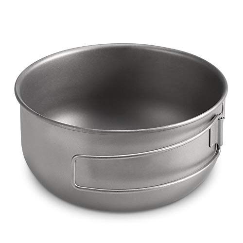 Nishore 400 ML Tigela Titanium Super Leve Camping Tigela Portátil Talheres Tigela de Cozinha com Dob