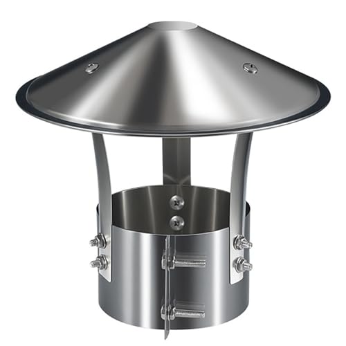 Chimney Cover Stainless Steel for Stove Pipe Fireplace, Rain Cap Hood for Chimney System, Roof Vent and Cooker Hood(110mm)