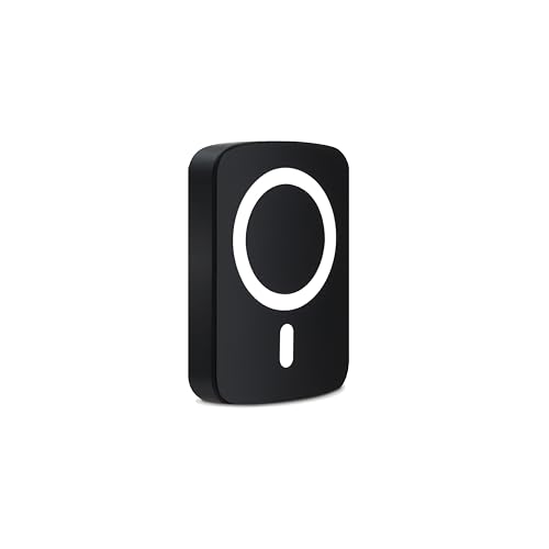 Mooov 732741 - Power Bank Magnético Inalámbrico Compatible MagSafe 5000mAh, Cargador Portátil Rápido con Inducción y USB-C, Batería Externa Compacta para iPhone y Android