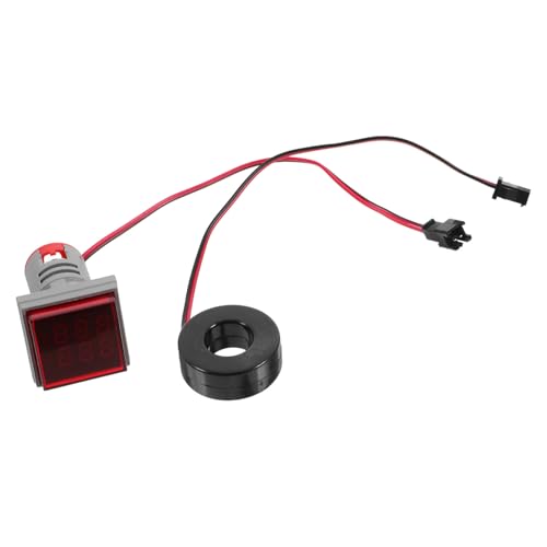 PRETYZOOM LED Voltmeter Volt Meter Tester LED Indicator Measuring Usage Automotive Digital Voltage Tester Industrial Digital Voltage Meter Tester Power Monitoring Gauge Panel Red Plastic