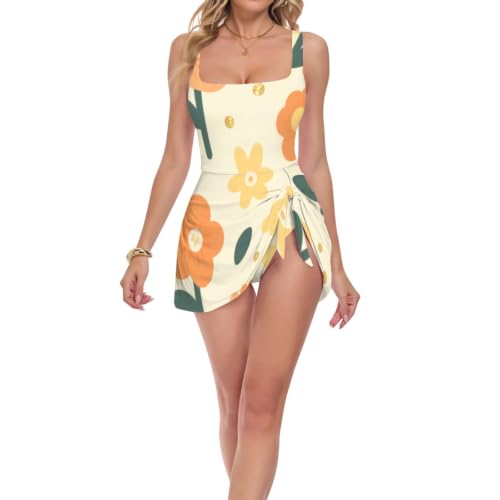 Maillot de bain une pièce haut de gamme silhouette sculptée et imprimé floral chic