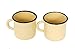 Surtido de 2 Tazas de Metal esmaltado - 400 ml - Amarillas