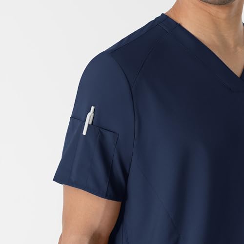 WonderWink Men's Men's V-Neck Top Medical Scrubs Shirt (Pack of 1)