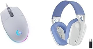 Logitech G 203 Gaming Mouse with Adjustable Lightsync RGB Lighting + Logitech G 435 Lightspeed Wireless Bluetooth Gaming H…