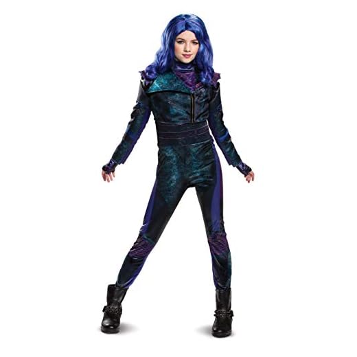 Disguise Disney Mal Descendants 3 Deluxe Girls' Costume, Purple, Medium (7-8)