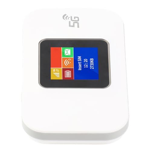 Image of 4G Portable WiFi 1 44in Color Screen Mobile WiFi Hotspot Router with Micro SIM Card Slot for Phone Tablet Laptop Black 4G Speed with Access Use is Applicable Regions to (White)