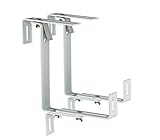 Dehner Blumenkastenhalter Profi für Rohrgeländer, 2 Stück, Metall, weiß