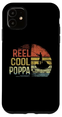 Carcasa para iPhone 11 Reel Cool Poppa Fishing Gifts Poppa Birthday Vintage