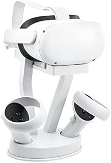 VR Stand,Mcbazel Display Holder Stand for O-culus Quest 2/PS VR/Touch Controller,O-culus Quest 2 stand-White