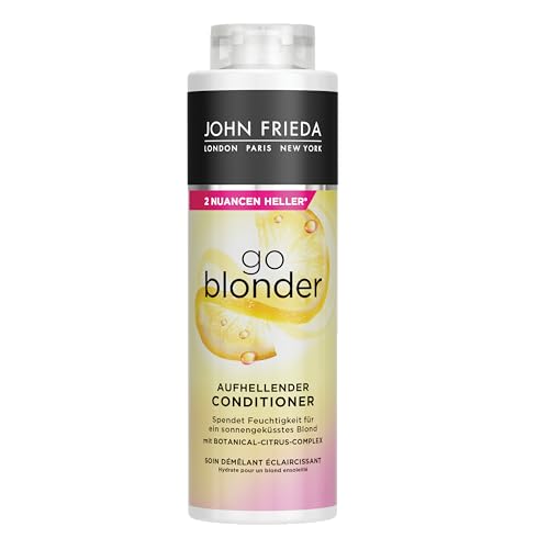 Après-shampoing John Frieda Go Blonder 500 ml pour éclaircir les cheveux blonds