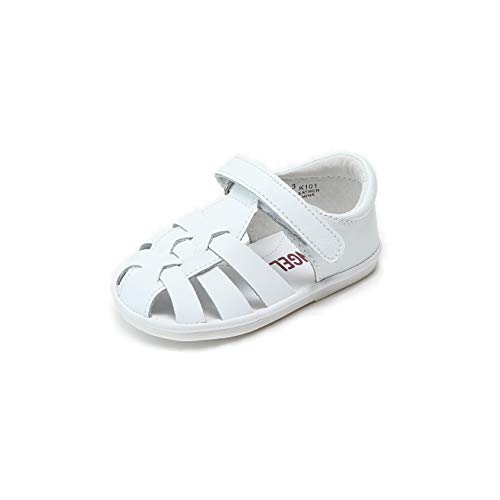 L'Amour Mack Leather Fisherman Baby Sandals 3 White