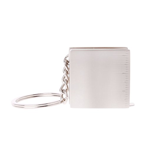 Preisvergleich Produktbild guangzhou Metallbandmaß Schlüsselbund Tragbarer Schlüsselring Lineal Multifunktionsdekoration Geschenkbandmaß Schlüsselbund Silber