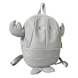 oshhni Mochila Fashion Divertida com Alça de Ombro para Adolescentes, Crianças e Passeios Urbanos, Gray L