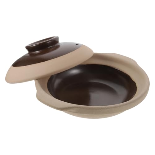 TOYANDONA Cacerola De Cerámica Para Guisar Tapa Práctica Olla De Cerámica Para Uso Doméstico Para Cocinar Arroz Olla De Barro