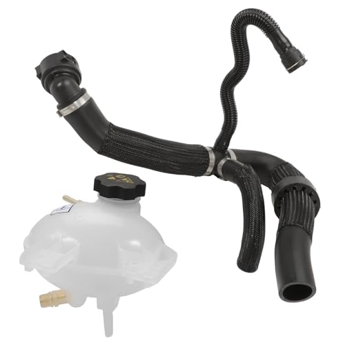 Engine Radiator Coolant Reservoir Expansion Tank and Lower Coolant Outlet Hose Compatible with 2015-2021 Renegade 2.4L 2017-2022 Compass 2.4L OEM 603-841 68327756AA 68380330AB 68380330AA