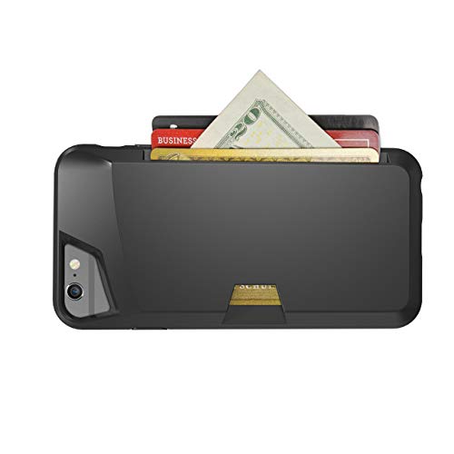 Smartish iPhone 6/6S Wallet Case - Wallet Slayer Vol. 1 [Slim + Protective] Credit Card Holder for Apple iPhone 6S/6 (Silk) - Black Onyx - Thumbnail 7