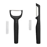 KitchenAid KQ355OHOBB Universal Euro Y Pelador, Onyx Negro