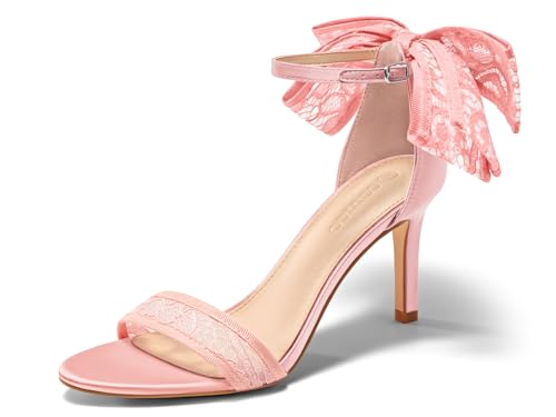 Image of Coutgo Women's Open Toe Ankle Strap High Heel Sandals