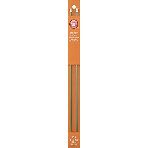 Boye 14-Inch Aluminum Single Point Knitting Needles, Size 3
