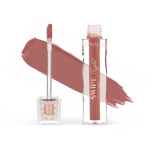 Image of BARELOVE Swipe Right Non-Transfer Matte Liquid Lipstick | Up to 12-Hour Long-Lasting | 6 ml | Quick-Dry, Lightweight, One-Swipe High Pigmentation | Transfer Proof Lip Colour for Women - Nude Valvet
