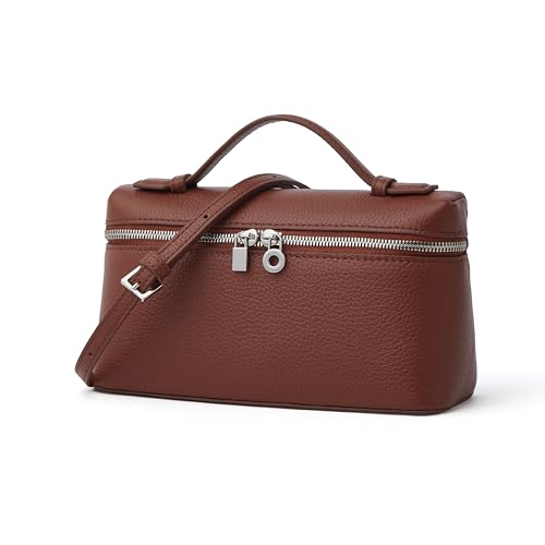 Image of DORIS&JACKY Small Leather Crossbody Bag for Women Designer Mini Top Handle Clutch Phone Bag with Adjustable Shoulder Strap