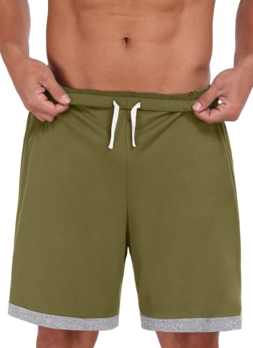 Image of Mens Pajamas Set Lightweight Summer Pjs Sleepwear Soft Comfy Short Sleeve Loungewear With Pocket (S-4X)