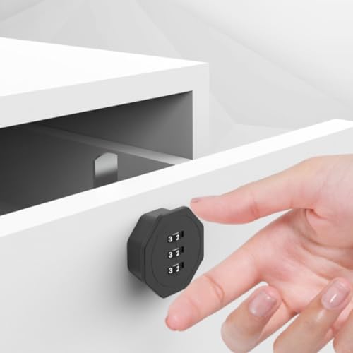 Image of Link Combination Drawer Lock 3 -Digit - Keyless Cabinet Lock for Furniture, Lockers & Storage | Durable Steel | Customizable Code, Secure & Convenient Furniture Fitting | 2 Years Warranty