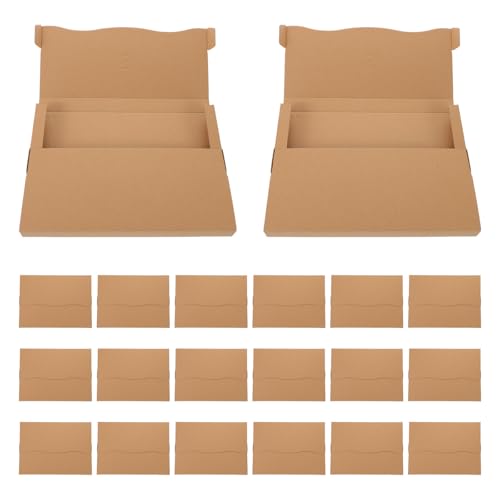 VILLFUL 20 Scatole per La Spedizione di Dischi in Vinile, 12,2x8,9 .1, Scatole Postali Facili da Piegare, per Traslochi, Album, Colore Cachi