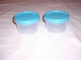 Tupperware Modular Mate Round 1 Set of 2 Turquoise Seals